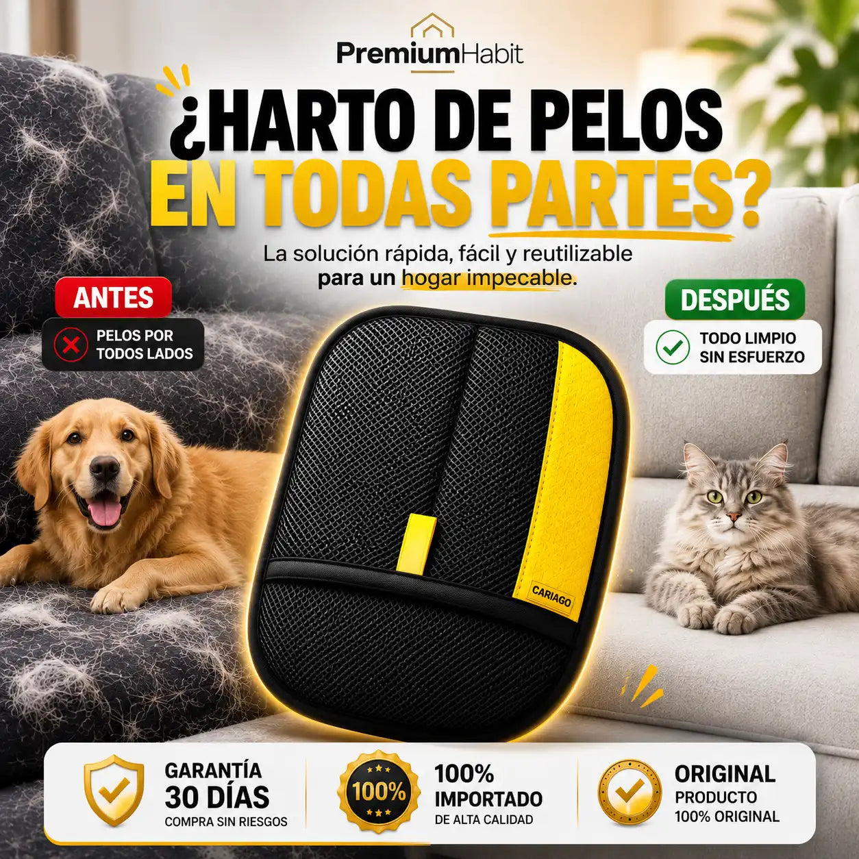 Guante Quitapelusa EN SEGUNDOS Premium™