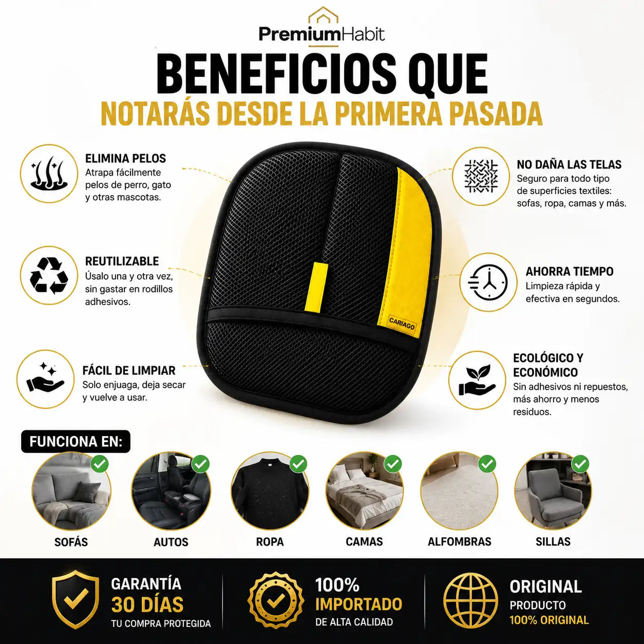 Guante Quitapelusa EN SEGUNDOS Premium™
